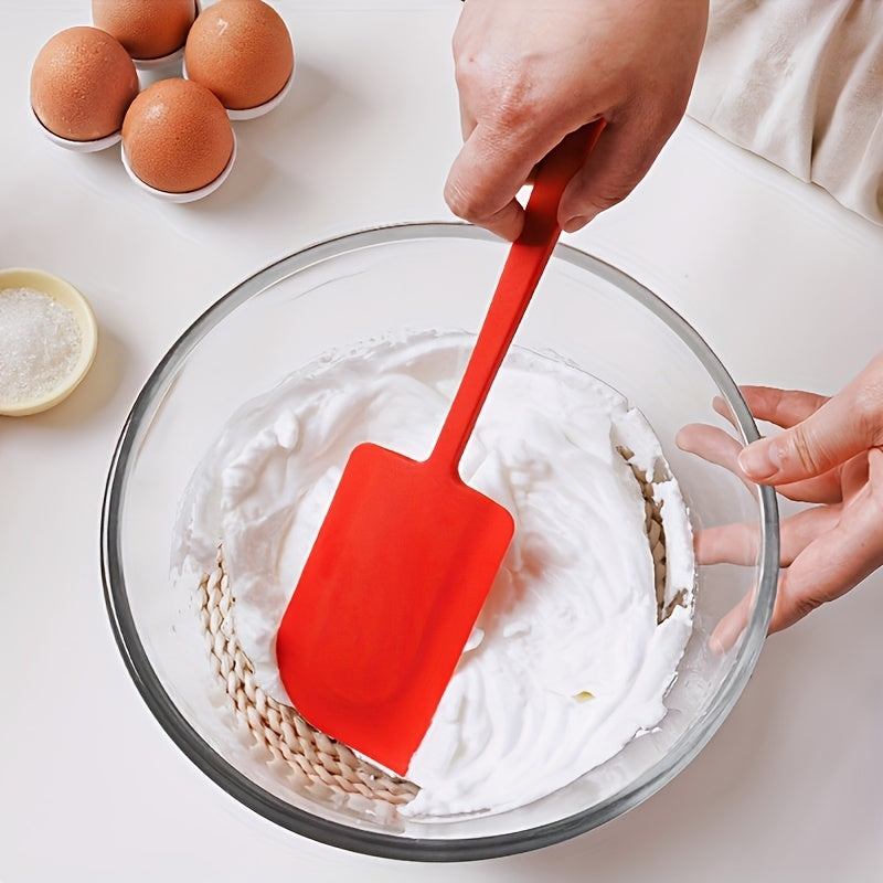 YUHUPHYLLIC Extra-Large Red Silicone Spatula - High Heat Resistant, Non-Electric, Food-Safe for Baking, Cake & Cream Smoothing - Essential Kitchen Tool