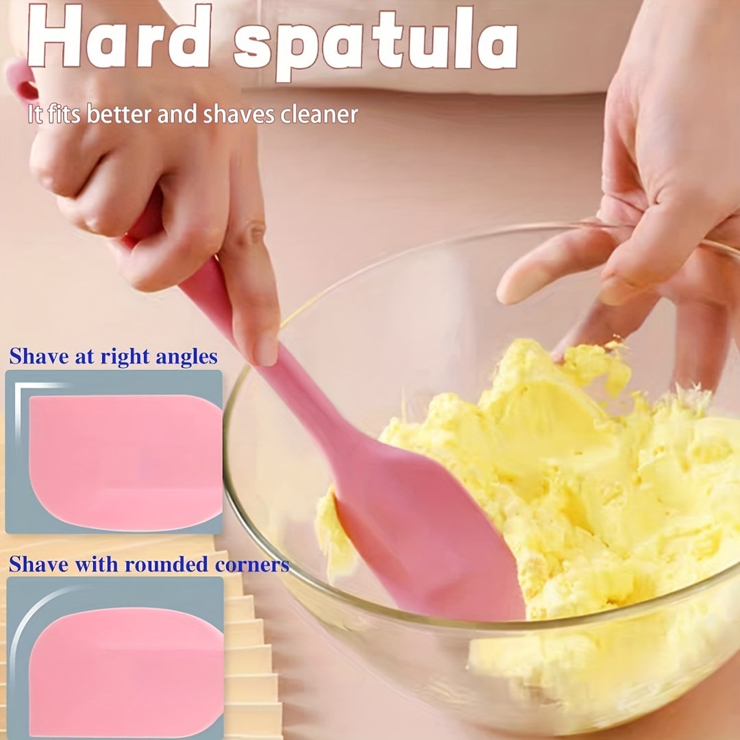 4pcs Silicone Spatula Set - Heat Resistant, Easy Clean Kitchen Tools for Baking & Cooking - Perfect for Cakes, Desserts & More - Ideal for Restaurants & Bakeries