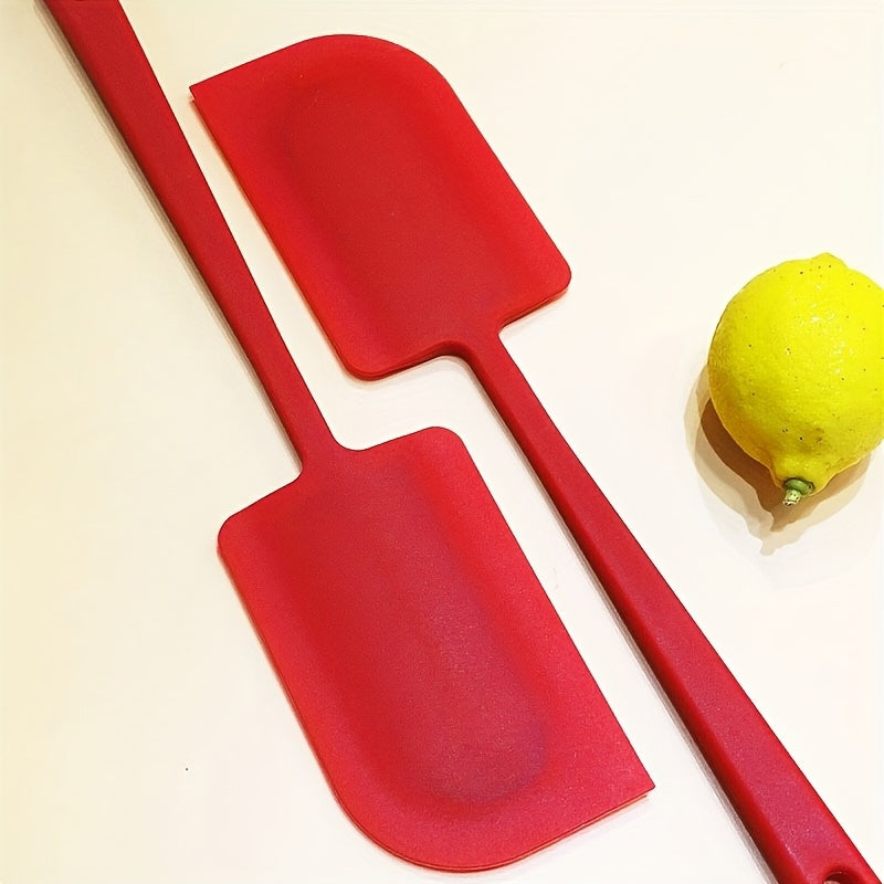 YUHUPHYLLIC Extra-Large Red Silicone Spatula - High Heat Resistant, Non-Electric, Food-Safe for Baking, Cake & Cream Smoothing - Essential Kitchen Tool