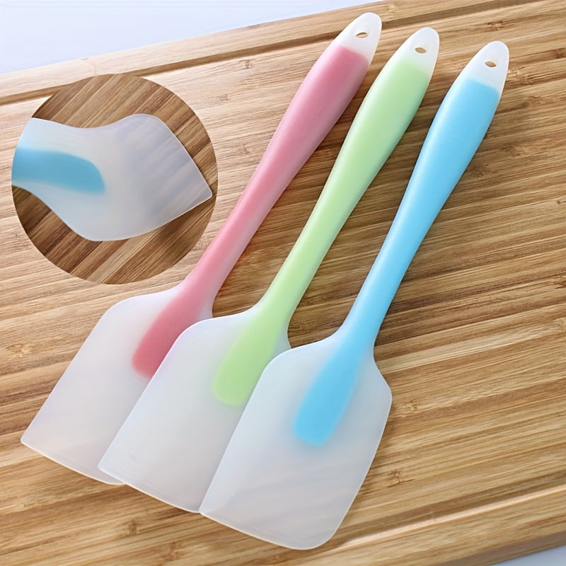 3pcs Silicone Spatulas Set, Mini Silicone Spatula, Jam Spreader, Heat Resistant Cream Spatula, Mixing and Baking Tool, Kitchen Utensil, Essential for Apartments, Food Contact Safe, Silicone Material