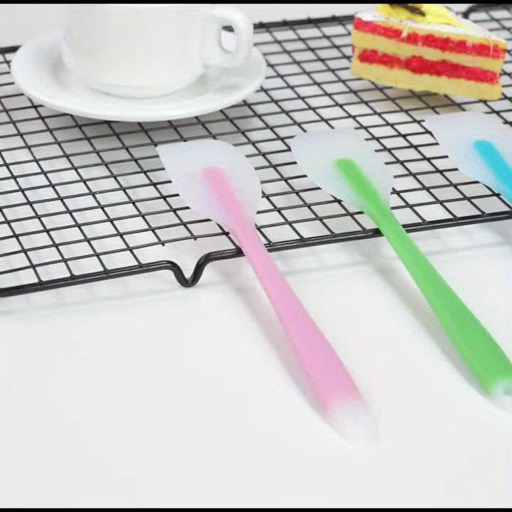 3pcs Silicone Spatulas Set, Mini Silicone Spatula, Jam Spreader, Heat Resistant Cream Spatula, Mixing and Baking Tool, Kitchen Utensil, Essential for Apartments, Food Contact Safe, Silicone Material