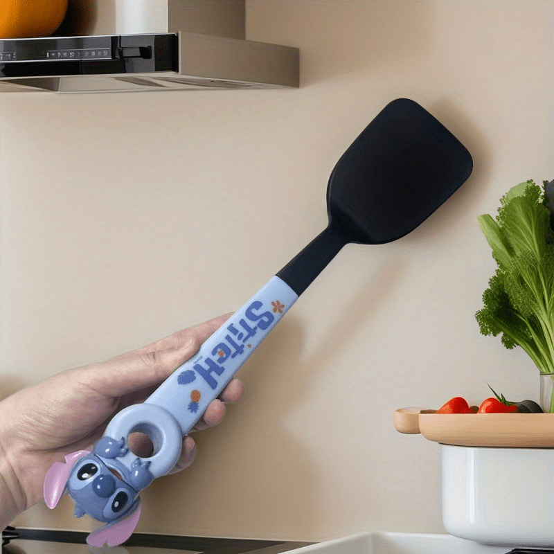 Stitch Heat-Resistant Kitchen Spatula - Food Grade, Nonstick Safe Cooking Utensil for Eggs, Pancakes, Fish, Burgers - Large Flexible Shovel with Colorful Design - Perfect Holiday Gift for Fans, Stitch Kitchen Decor And Accessories